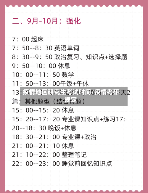 疫情地区研究生考试时间/疫情考研规定