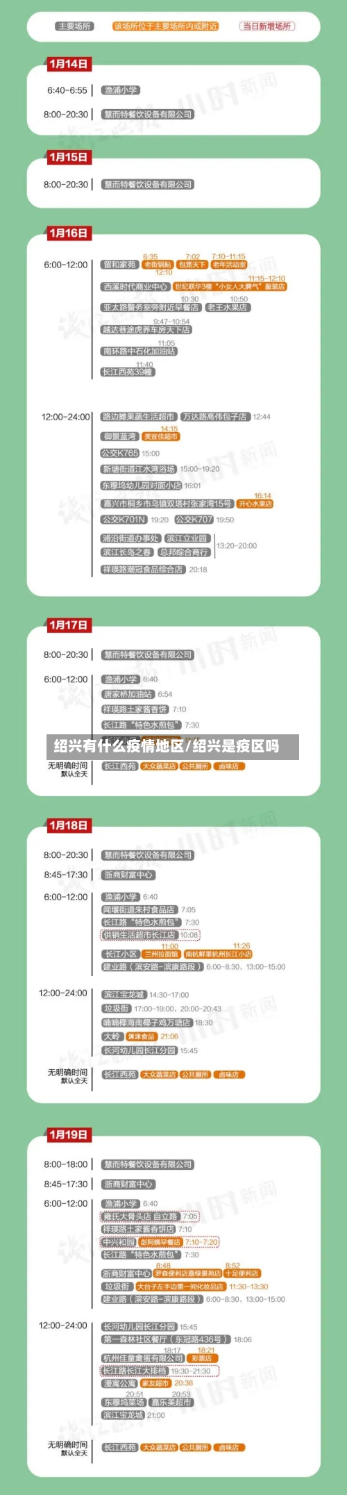 绍兴有什么疫情地区/绍兴是疫区吗