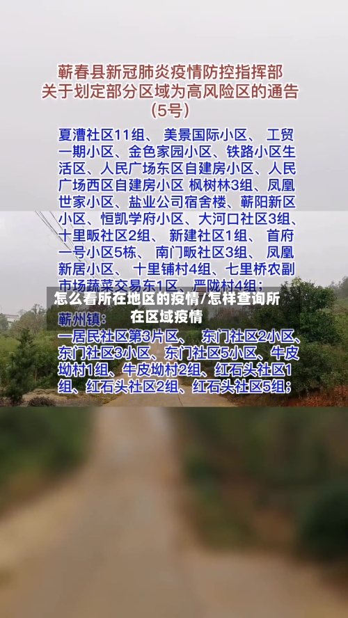 怎么看所在地区的疫情/怎样查询所在区域疫情