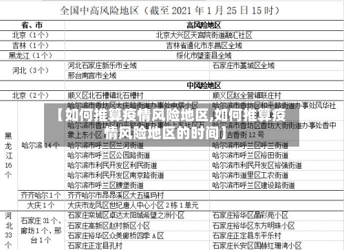 【如何推算疫情风险地区,如何推算疫情风险地区的时间】