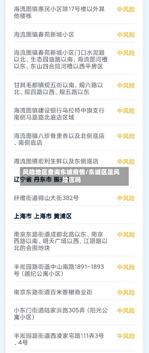 风险地区查询东城疫情/东城区是风险区吗