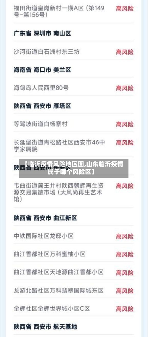 【临沂疫情风险地区图,山东临沂疫情属于哪个风险区】