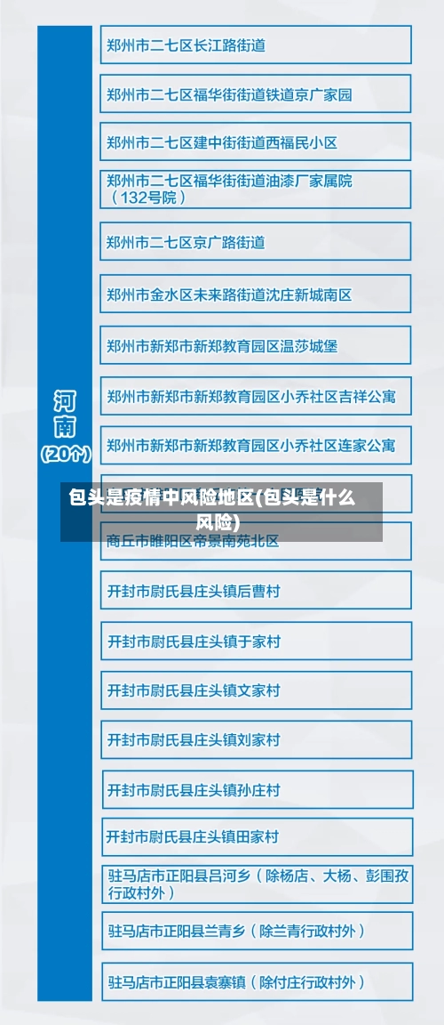 包头是疫情中风险地区(包头是什么风险)