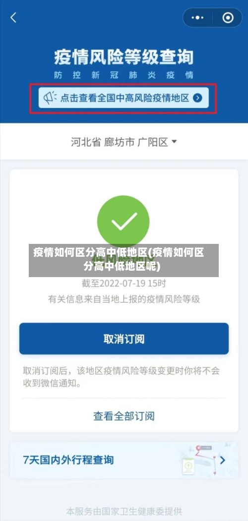 疫情如何区分高中低地区(疫情如何区分高中低地区呢)